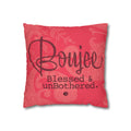 Boujee, Blessed & unBothered™ — Rose Script Pillow