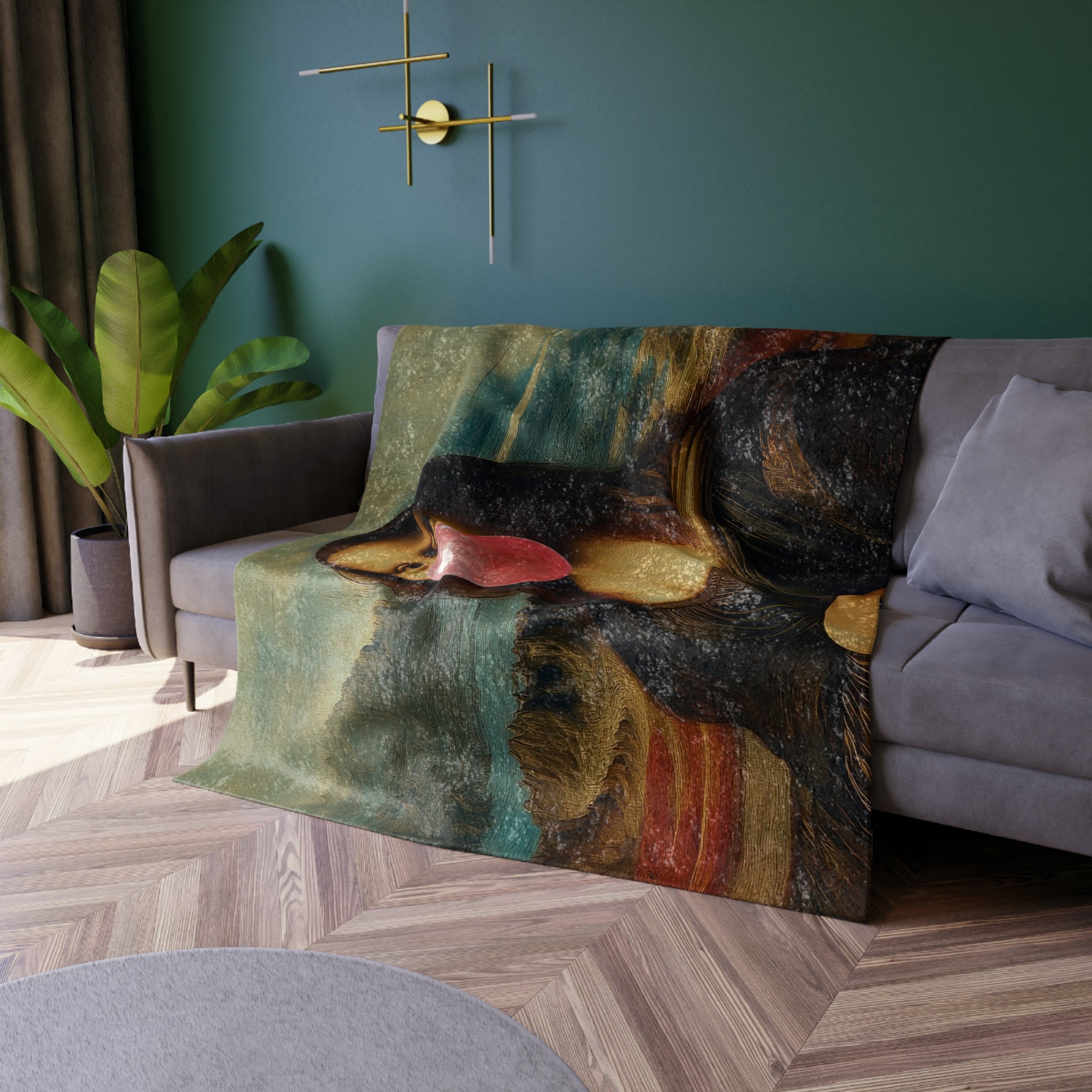 La Joconde à Bulles™ — Originale Crushed Velvet Throw