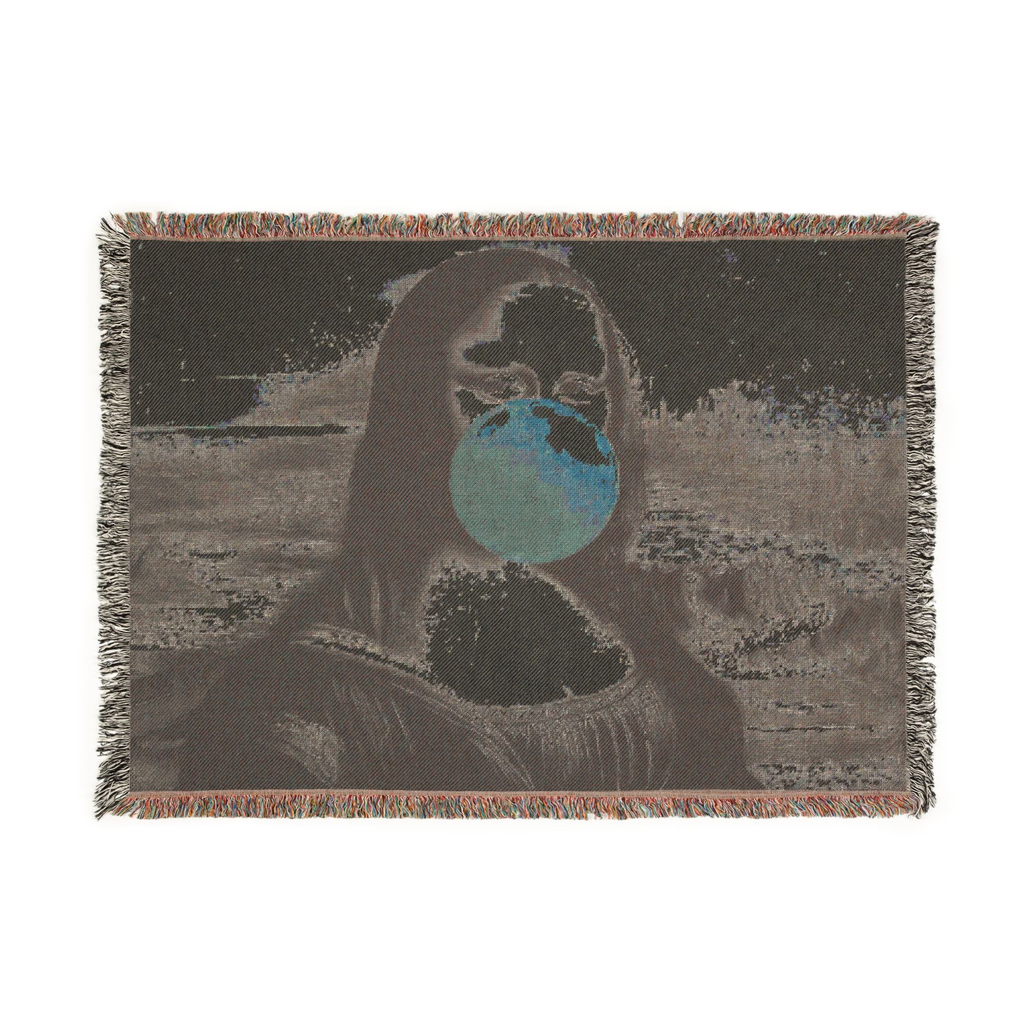 La Joconde à Bulles™ — Noir/Rose Heirloom Throw