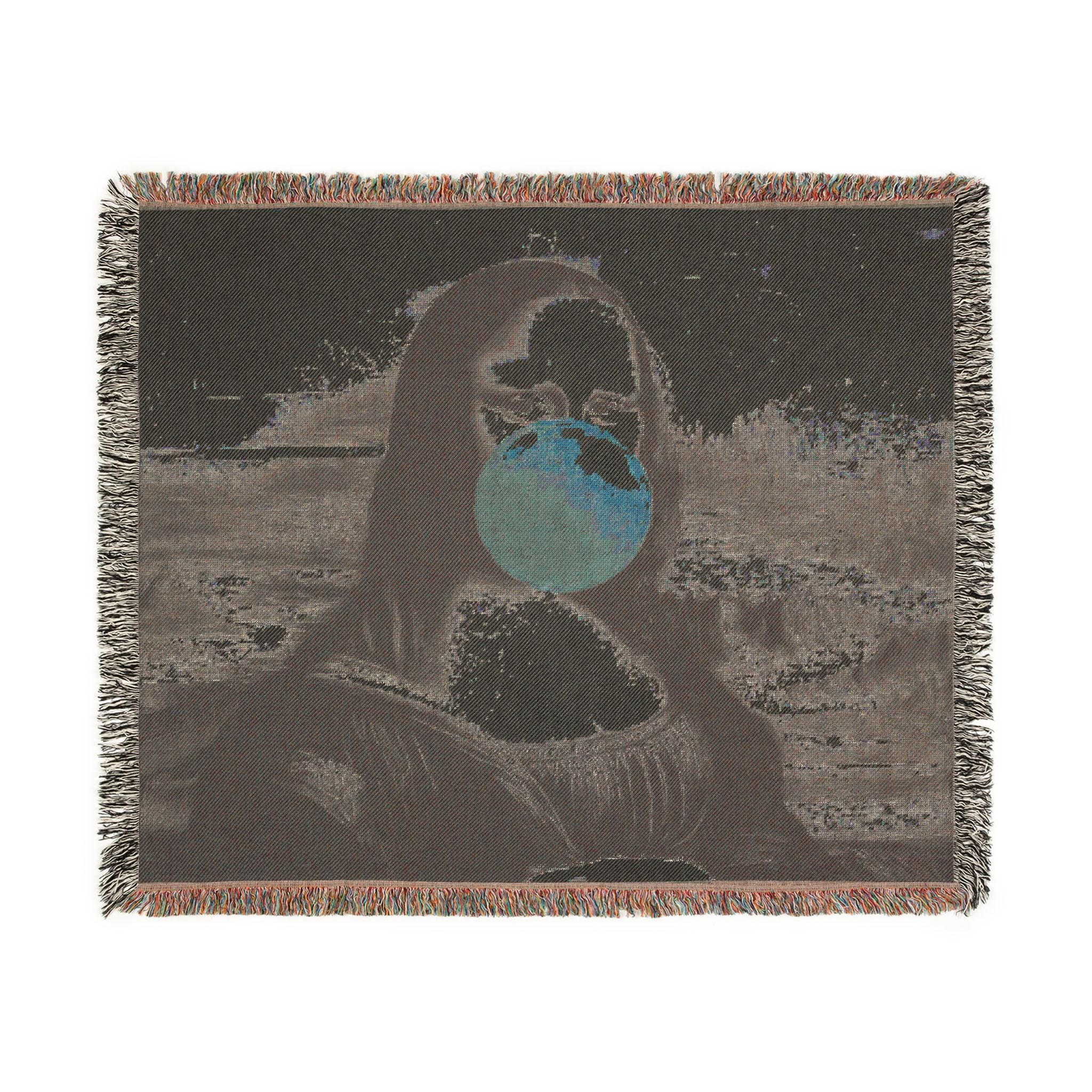 La Joconde à Bulles™ — Noir/Rose Heirloom Throw