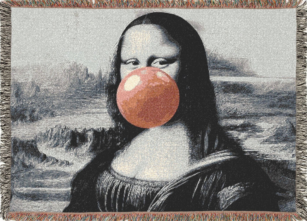 La Joconde à Bulles™ — Noir/Rose Heirloom Throw