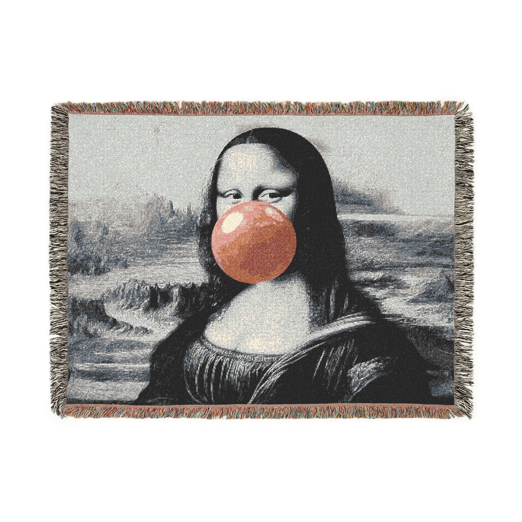 La Joconde à Bulles™ — Noir/Rose Heirloom Throw