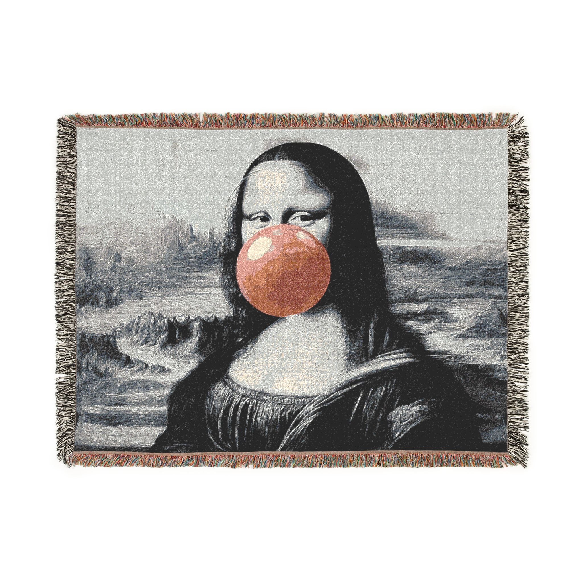 La Joconde à Bulles™ — Noir/Rose Heirloom Throw