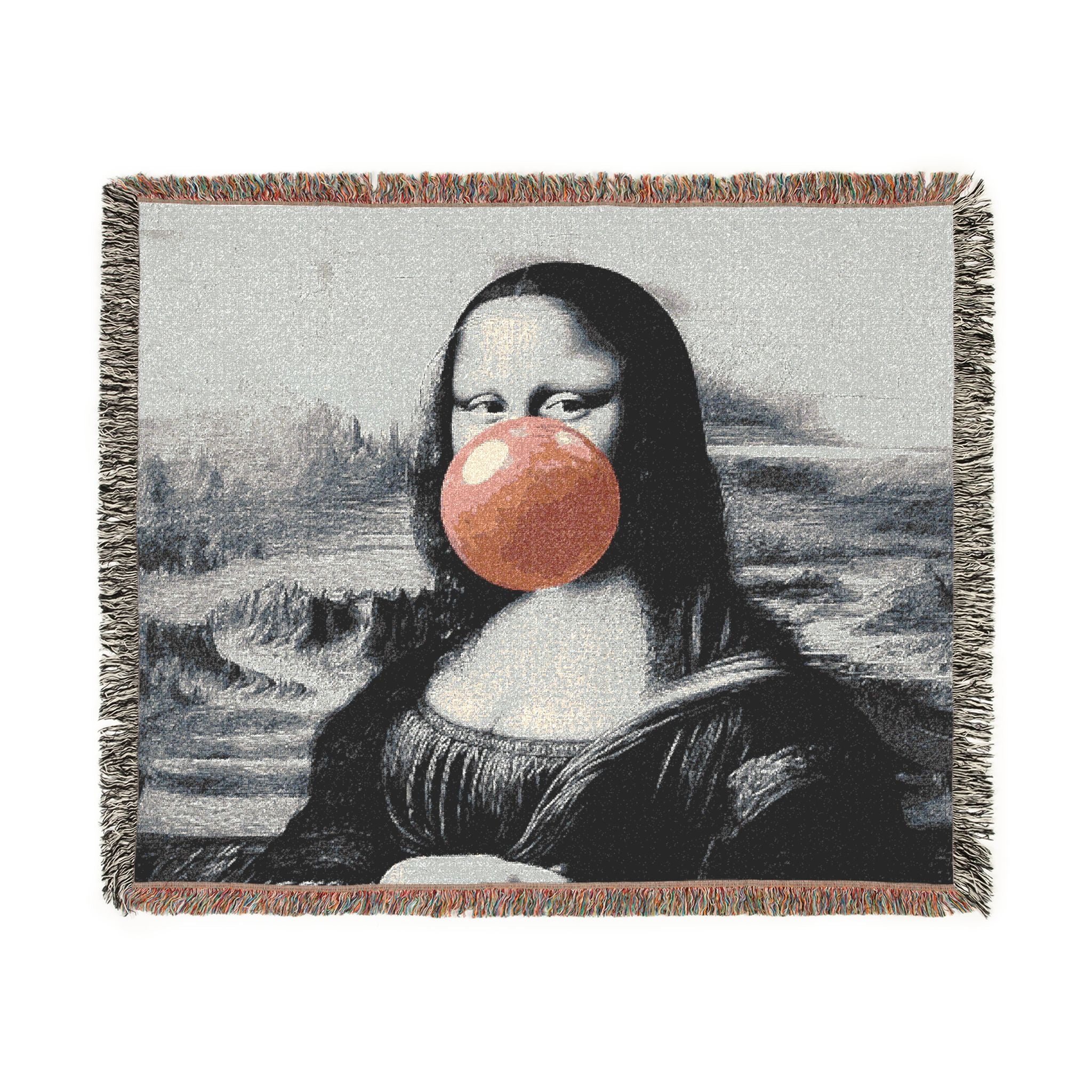 La Joconde à Bulles™ — Noir/Rose Heirloom Throw