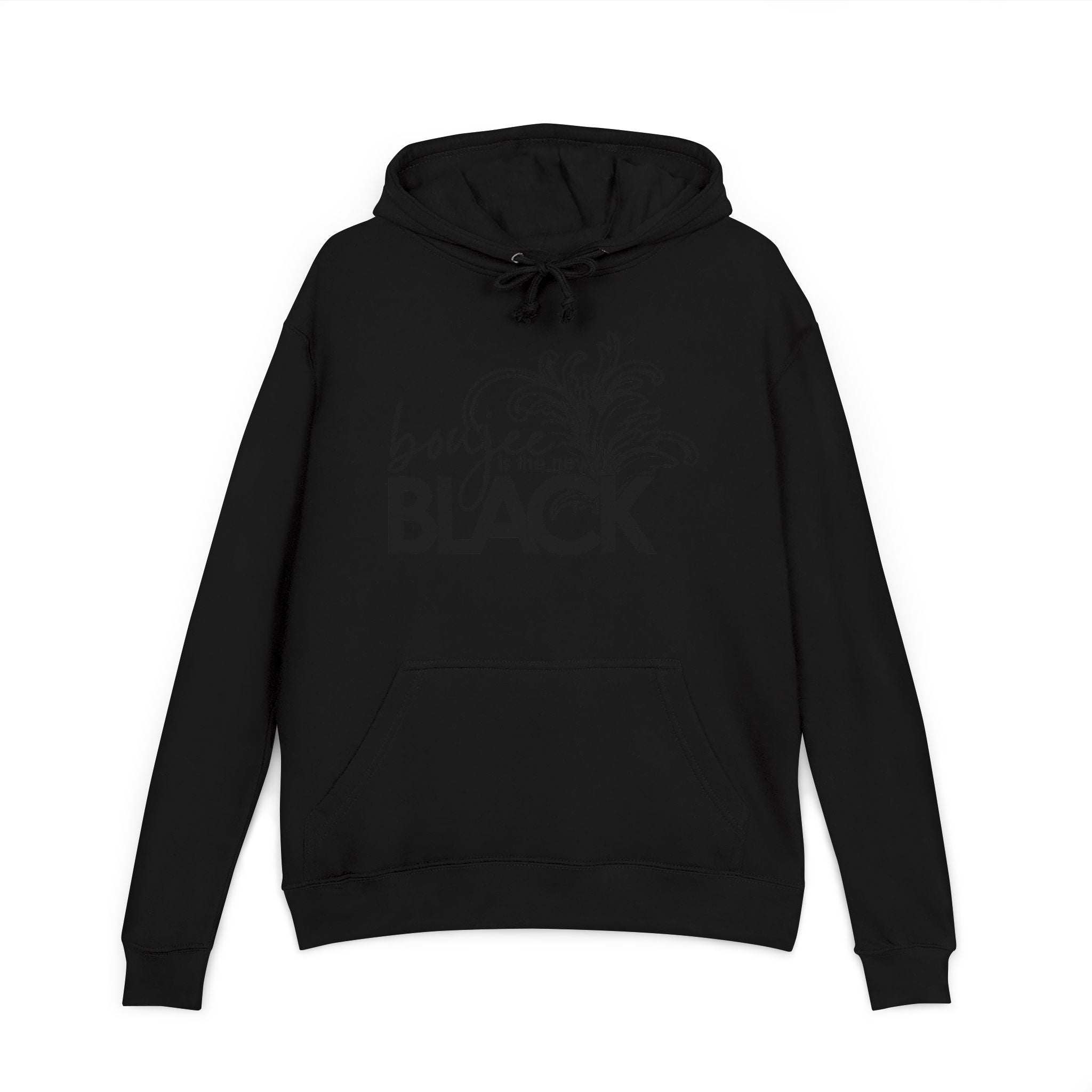 🖤 Boujee Noir – Black on Black Hoodie