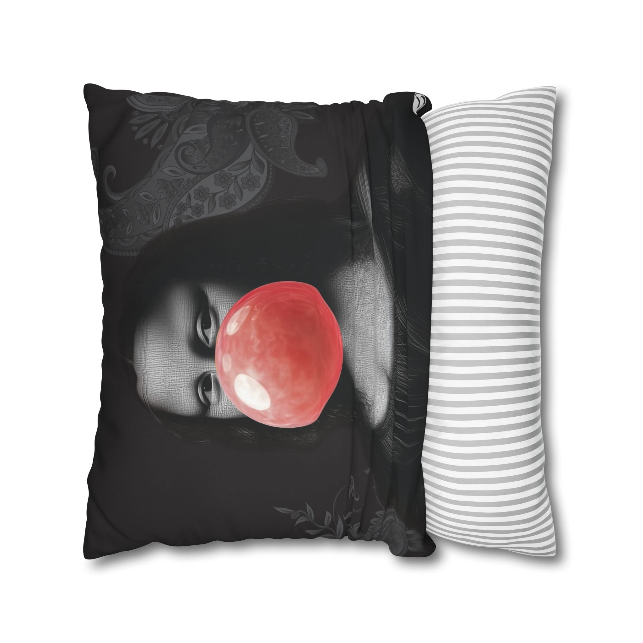 La Joconde — Noir Edition | Rose Intervention Pillow