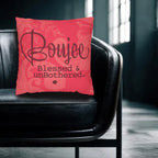 Boujee, Blessed & unBothered™ — Rose Script Pillow
